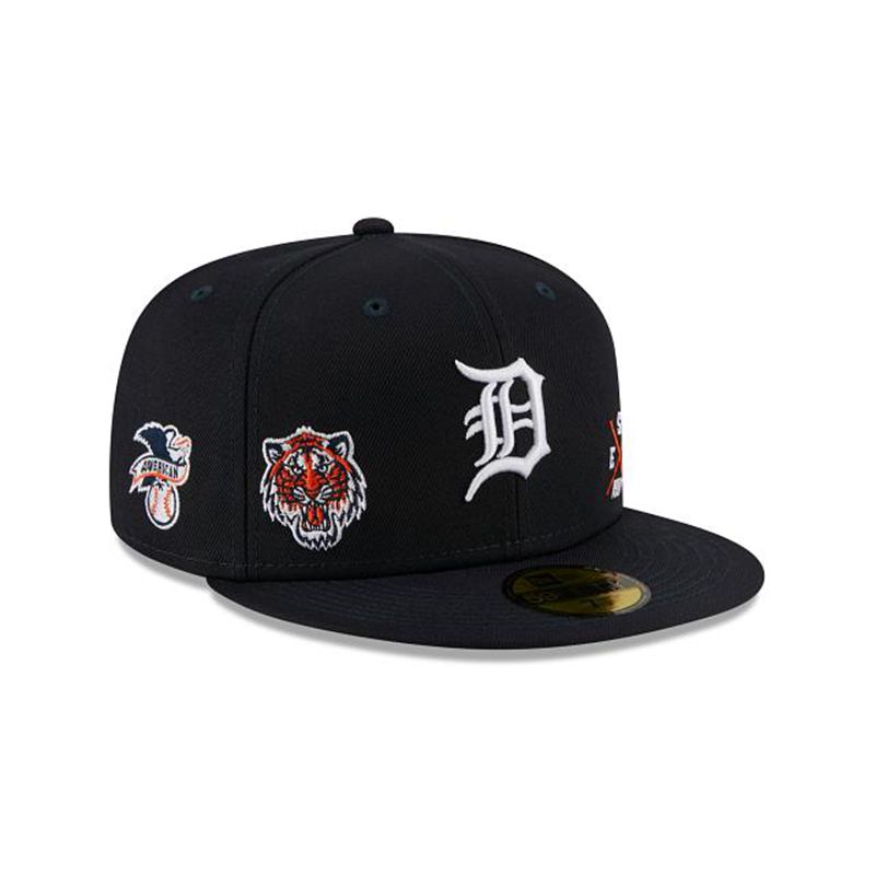 MLB Detroit Tigers Multi 59Fifty Fitted (MBO5912) - Blue New Era Caps